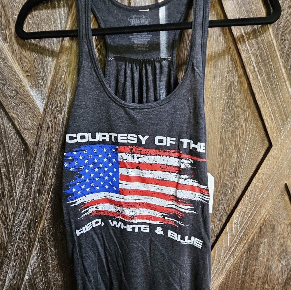 NWT Black Patriotic Graphic Tank Top